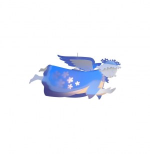 Lampe de suspension angelot - bleu - luminaire