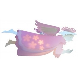 Lampe de suspension angelot - rose - luminaire
