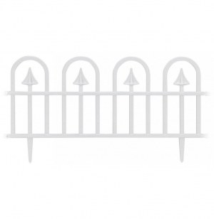 Bordures de jardin - lot de 4 - blanc