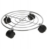 Support à roulettes pour pot - chromé - jardin