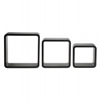 Etagères murales cubes - lot de 3 - noir