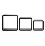 Etagères murales cubes - lot de 3 - noir