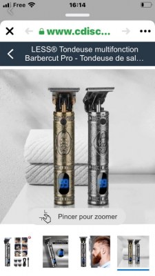 Tondeuse cheveux barbe professionnelle hommes tondeuse Rechargeable par USB