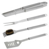 Mallette d'ustensiles pour barbecue - set de 4 pièces - jardin