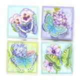 Stickers 3d - papillons - couleurs variées
