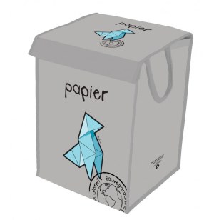 Bac à tri - papier - gris