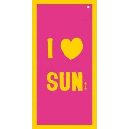 Drap de bain microfibre - i love sun - accessoire salle de bain