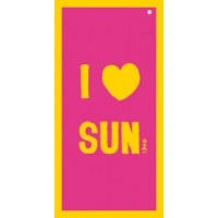 Drap de bain microfibre - i love sun - accessoire salle de bain