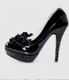 Escarpins à talons en PU Noir