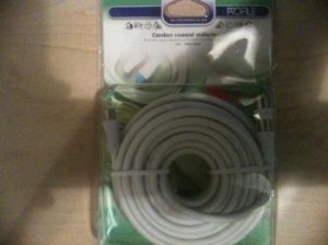 FILS TV 10 METRES AVEC FICHES