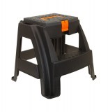 Tabouret avec boîte à outils intégrée - noir - outillage