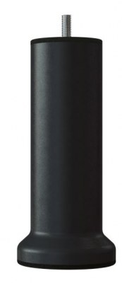 Pieds de lit Métal Noir hauteur 150mm Ø51mm avec socleØ70mm
