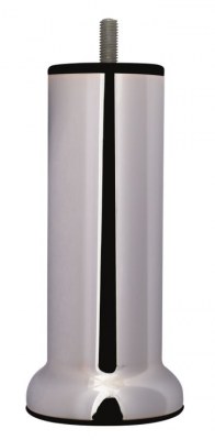 Pieds de lit Métal Chromé avec socle Ø70mm hauteur 150mm Ø51mm