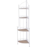 Etagère d'angle - 4 niveaux - blanc
