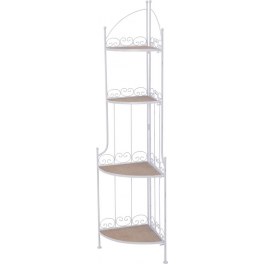 Etagère d'angle - 4 niveaux - blanc