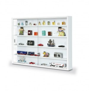 Vitrine de collection - blanc - meuble de rangement