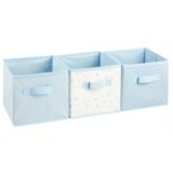 Bac de rangement - lot de 3 - bleu