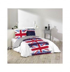 Parure de lit 3 pièces - 260 x 240 cm - old flag