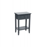 Meuble de chevet - table de nuit - gris - 1 tiroir + 1 étagère