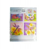 Stickers 3d - libellules - couleurs variées