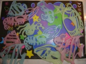 Lot 100 paquets de 12 poissons phosphorescents