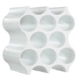 Casier à bouteilles blanc set_up - casier superposable de rangement -