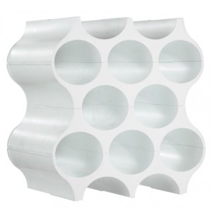 Casier à bouteilles blanc set_up - casier superposable de rangement -