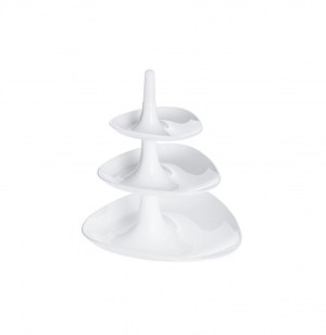 Plat de présentation betty - 3 plateaux - blanc