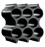 Casier à bouteilles noir set_up - casier superposable de rangement -