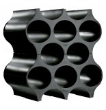 Casier à bouteilles noir set_up - casier superposable de rangement -