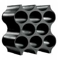 Casier à bouteilles noir set_up - casier superposable de rangement -