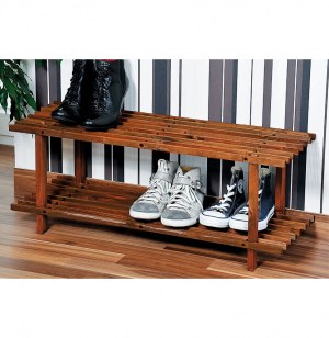 Range chaussures - marron - 2 niveaux