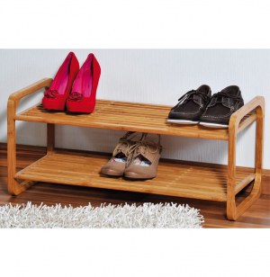Range chaussures - bambou - 2 niveaux