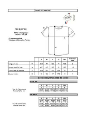 Stock de Tee-Shirts fabriqués en France Lemahieu