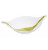 Saladier leaf 4,5l de koziol - 57 x 38 cm - blanc / moutarde / olive