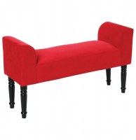 Banquette velours - selah - rouge