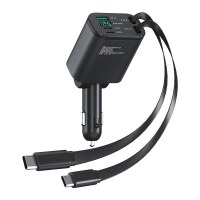 Adaptateur allume- chargeur Voiture à Affichage Numérique 5-en-1 : PD Super Charg...