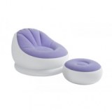 Ensemble fauteuil et pouf pop - violet - 1 place