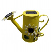 Balise solaire - arrosoir jaune - jardin