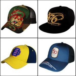 Fabrication de casquettes personnalisées.