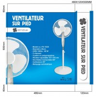 VENTILATEUR 40 cm sur pied base ronde