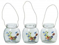 PHOTOPHORE A SUSPENDRE, THEME FLORAL,