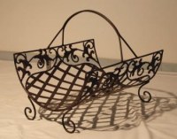 PANIERS A BUCHES EN FER FORGE