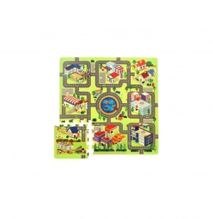 Tapis puzzle pour enfant - décor circuit de route