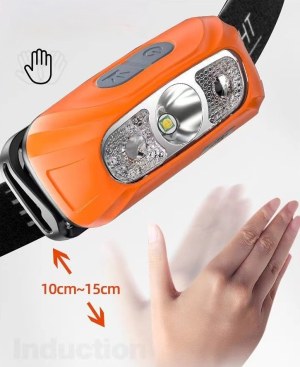 Lampe Frontale LED Ultra-Brillante : Induction, Longue Autonomie, Idéale pour Course à...