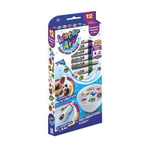 JEUX DIY WATER ART 12 FEUTRES + CUILLÈRE – DESTOCKAGE PROFESSIONNEL – 5000 PCS