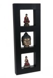 Cadre en bois de 3 bouddhas 61cm  3D