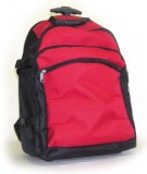 Trolley / valise / sac à dos - 3 en 1, noir & rouge