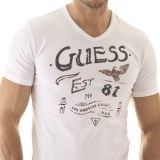 Lot 6 tee shirts Guess Homme m14i05 Blanc