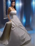 Robe de mariée sans bretelles avec traîne Blanc